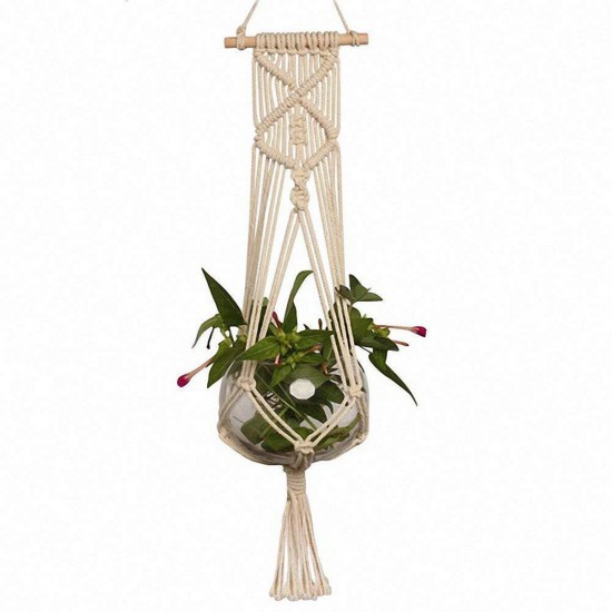 1M Pot Holder Macrame Plant Hanger Hanging Basket Hemp Rope Braid Craft Decoration