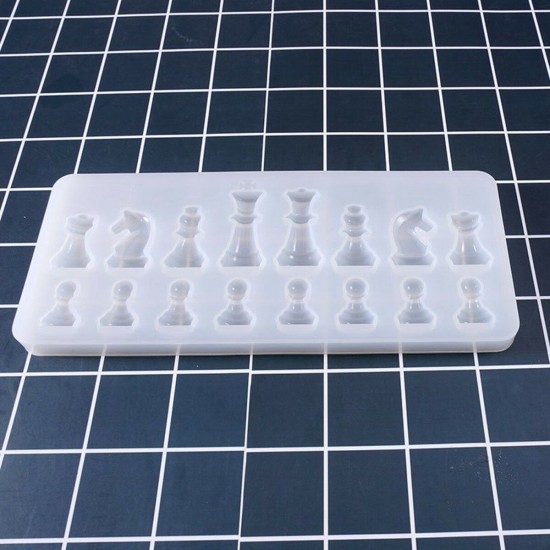 1PCS Crystal Chess Silicone Mold for DIY Ornament Resin Casting Craft Mould Tool