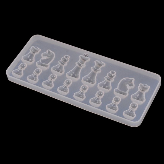 1PCS Crystal Chess Silicone Mold for DIY Ornament Resin Casting Craft Mould Tool