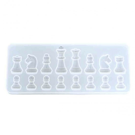 1PCS Crystal Chess Silicone Mold for DIY Ornament Resin Casting Craft Mould Tool