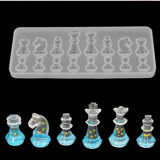 1PCS Crystal Chess Silicone Mold for DIY Ornament Resin Casting Craft Mould Tool 1PCS Crystal Chess Silicone Mold for DIY Ornament Resin Casting Craft Mould Tool