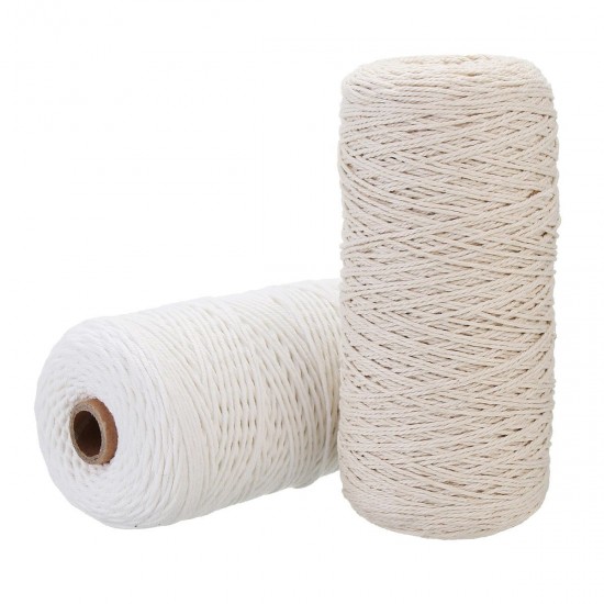 1mmx400m Beige White Woven Cotton Rope Braided Wire