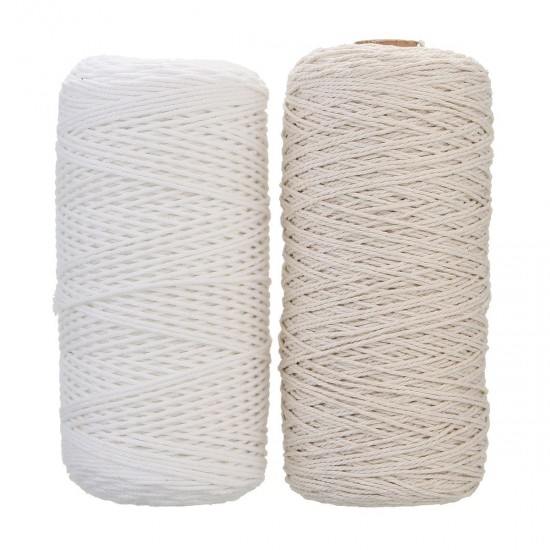 1mmx400m Beige White Woven Cotton Rope Braided Wire 1mmx400m Beige White Woven Cotton Rope Braided Wire