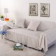 2 Seaters Lmitation Linen Fabric Sofa Chair Covers Solid Color Home Decorations for Living Room