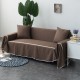 2 Seaters Lmitation Linen Fabric Sofa Chair Covers Solid Color Home Decorations for Living Room