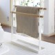 2 Tier Iron Towel Holder Storage Organizer Drying Rack Hanger Kitchen Bathroom