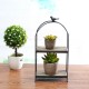 2 Tier Plant Stand Metal Flower Pot Garden Shelf Display Rack Outdoor Indoor 2 Tier Plant Stand Metal Flower Pot Garden Shelf Display Rack Outdoor Indoor