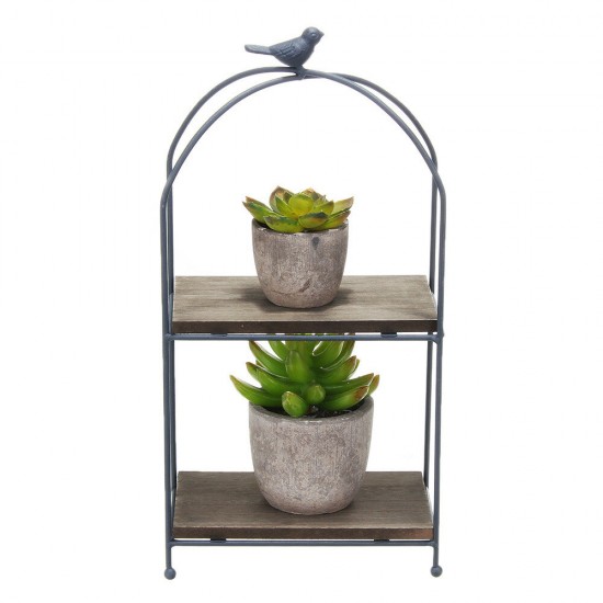 2 Tier Plant Stand Metal Flower Pot Garden Shelf Display Rack Outdoor Indoor 2 Tier Plant Stand Metal Flower Pot Garden Shelf Display Rack Outdoor Indoor