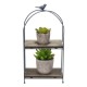2 Tier Plant Stand Metal Flower Pot Garden Shelf Display Rack Outdoor Indoor 2 Tier Plant Stand Metal Flower Pot Garden Shelf Display Rack Outdoor Indoor