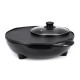 2 in1 1700W Electric Hot Pot BBQ Pan Frying Cook Oven Grill Non-stick Home