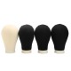 20-25'' Canvas Block Head Set with Mount Hole Plate Mannequin Model Cap Wigs Jewelry Display Stand