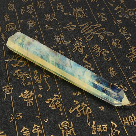200mm Natural Asian Rare Citrine Quartz Crystal Hexagonal Wand Point Healing Decorations Gift