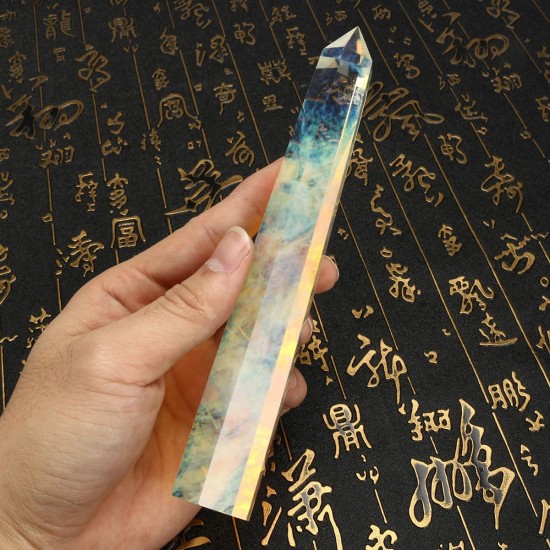 200mm Natural Asian Rare Citrine Quartz Crystal Hexagonal Wand Point Healing Decorations Gift 200mm Natural Asian Rare Citrine Quartz Crystal Hexagonal Wand Point Healing Decorations Gift
