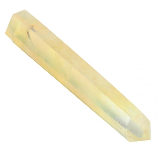 200mm Natural Asian Rare Citrine Quartz Crystal Hexagonal Wand Point Healing Decorations Gift