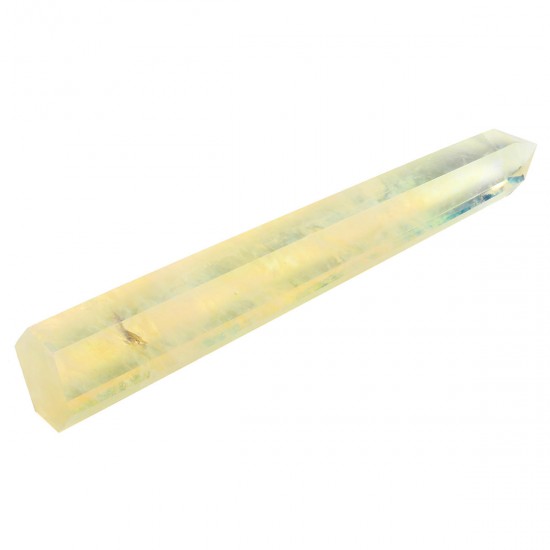 200mm Natural Asian Rare Citrine Quartz Crystal Hexagonal Wand Point Healing Decorations Gift