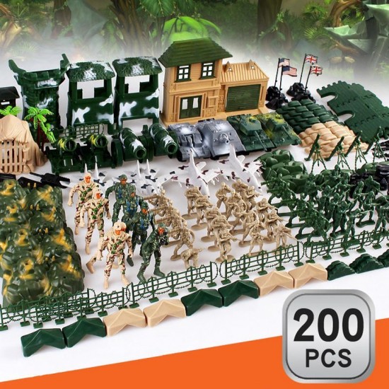 200pcs/300pcs Army Soldier Military Model DIY War Scene Kids Toys 200pcs/300pcs Army Soldier Military Model DIY War Scene Kids Toys