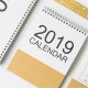 2019 Desk Flip Calendar Month View Stand Up Office Table Planner Home Decorations