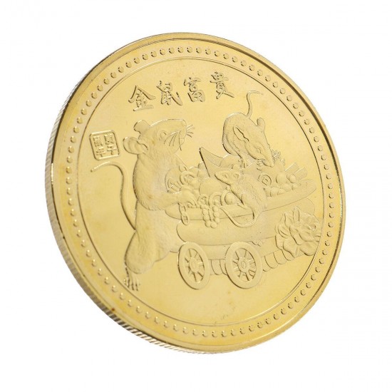 2020 Year Of Rat Commemorative Coin Collectibles New Year Gift Non-currency Coin 2020 Year Of Rat Commemorative Coin Collectibles New Year Gift Non-currency Coin
