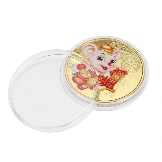 2020 Year Of Rat Commemorative Coin Silver/Gold Plated Home Non-currency Coins 2020 Year Of Rat Commemorative Coin Silver/Gold Plated Home Non-currency Coins