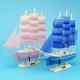 20/24/30CM Ship Model Classical Wooden Sailing Boats Scale Decoration Wood Kits