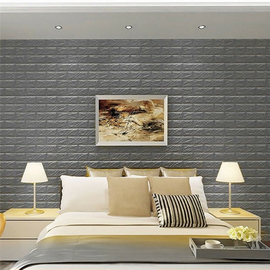 20Pcs/Set 3D Brick Wall Sticker Self-adhesive Panel Decal Waterproof PE Foam Wallpaper for TV Walls Sofa Background Wall Decor 20Pcs/Set 3D Brick Wall Sticker Self-adhesive Panel Decal Waterproof PE Foam Wallpaper for TV Walls Sofa Background Wall Decor