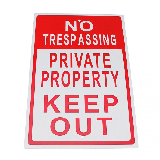 20cmx30cm Aluminum No Trespassing Private Property Keep Out Sign Warning Sign