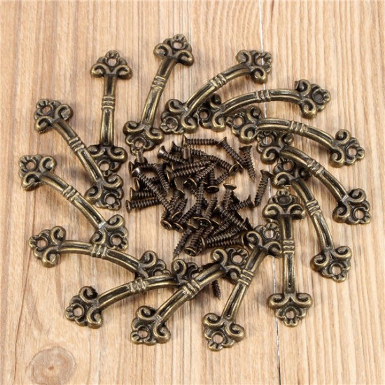 20pcs 4.8x1.5cm Cabinet Handles Knobs Bronze Charm Connectors With Screws 20pcs 4.8x1.5cm Cabinet Handles Knobs Bronze Charm Connectors With Screws