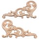20x10CM Wood Carved Corner Onlay Unpainted Frame Decoration 20x10CM Wood Carved Corner Onlay Unpainted Frame Decoration