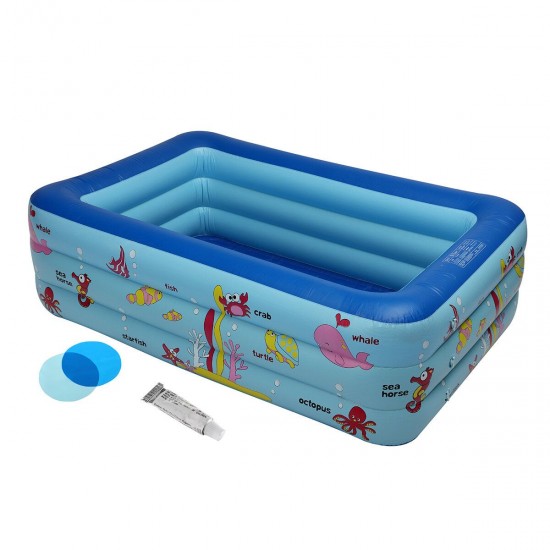 210*145*65CM Kids Family Inflatable Swimming Pool Backyard Outdoor Water Playing Pool