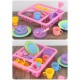 21PCS Kids Pretend Play Dishes Kitchen Playset Wash & Dry Tableware Rack Toys