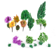 21Pcs/Lot Sand Table Model Garden Micro Landscape Flower Tree Combination Decorations 21Pcs/Lot Sand Table Model Garden Micro Landscape Flower Tree Combination Decorations