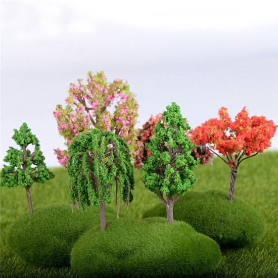 21Pcs/Lot Sand Table Model Garden Micro Landscape Flower Tree Combination Decorations