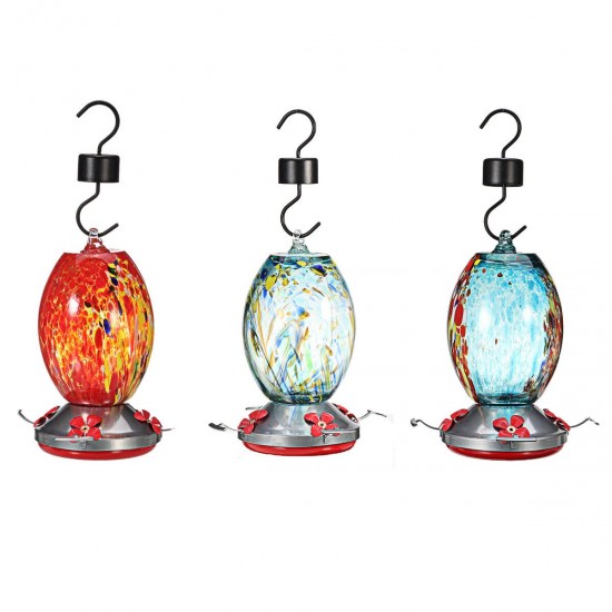 21x11cm Bird Feeder Plastic Flower Bird Feeder Stained Durable Glass Bottle Hummingbird Feeder 21x11cm Bird Feeder Plastic Flower Bird Feeder Stained Durable Glass Bottle Hummingbird Feeder