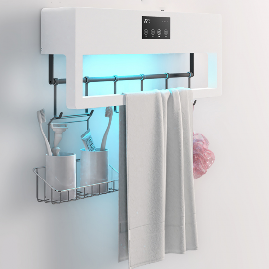 220V 210W White Waterproof Smart Towels Dryer Electric Towel Rack Body Induction UV Sterilization Disinfection Dryer Household Constant Temperature Air Drying Machine Decorations