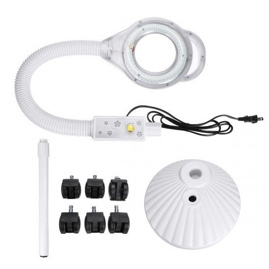 220V 24W Magnifying Floor Lamp Beauty Light Pro 8x Diopter LED Glass Len Facial Light Beauty Machine