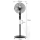 220V 50Hz 55W Floor Stand Pedestal Fan Household Electric Fan Head Shaking Dormitory Fan 220V 50Hz 55W Floor Stand Pedestal Fan Household Electric Fan Head Shaking Dormitory Fan