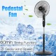 220V 50Hz 55W Floor Stand Pedestal Fan Household Electric Fan Head Shaking Dormitory Fan