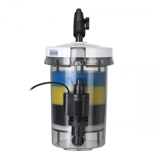 220V Aquarium External Canister Filter Fish Water Tank Air Pump Sponge Pond 800L/H 220V Aquarium External Canister Filter Fish Water Tank Air Pump Sponge Pond 800L/H