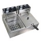 220V Deep Fryer Twin Frying Basket Chip Cooker Chef Electric Commercial Electric Fryer Pan Kitchen Appliances 220V Deep Fryer Twin Frying Basket Chip Cooker Chef Electric Commercial Electric Fryer Pan Kitchen Appliances