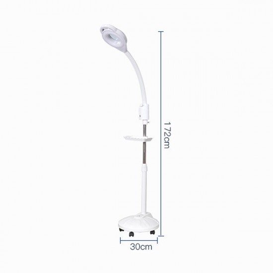220v-240V 16X Diopter LED Magnifying Beauty Light Cold/Warm Floor Stand Lamp Work Light For Beauty Salon Nail