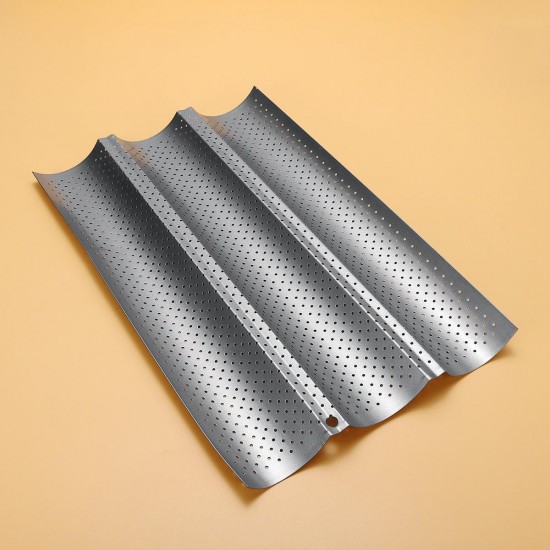 2/3 Grooves Alloy Non Stick French Bread Baking Tray Baguette Pan Tin Tray Bakeware Mold 2/3 Grooves Alloy Non Stick French Bread Baking Tray Baguette Pan Tin Tray Bakeware Mold