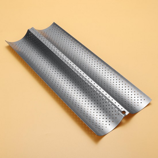 2/3 Grooves Alloy Non Stick French Bread Baking Tray Baguette Pan Tin Tray Bakeware Mold 2/3 Grooves Alloy Non Stick French Bread Baking Tray Baguette Pan Tin Tray Bakeware Mold