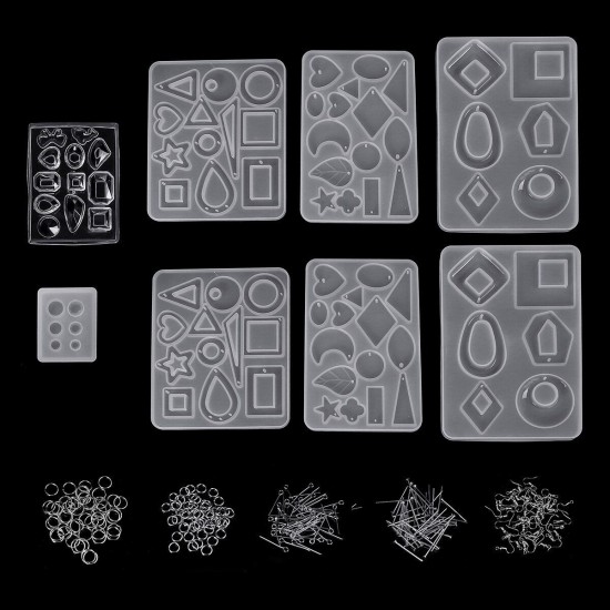 248Pcs Resin Casting Molds Jewelry Making Silicone Mould Metal Pendant Craft Kit 248Pcs Resin Casting Molds Jewelry Making Silicone Mould Metal Pendant Craft Kit