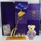 24K Gold Plated Rose Flower Valentine's Day Birthday Gifts with Cute Teddy Bear Decorations 24K Gold Plated Rose Flower Valentine's Day Birthday Gifts with Cute Teddy Bear Decorations