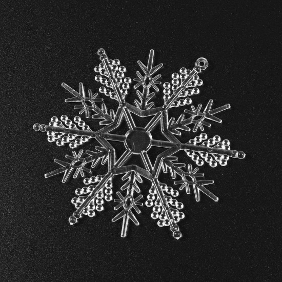24Pcs Christmas Large Snowflake Ornament Charm Pendant Xmas Party Decoration