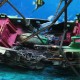 24cm Broken Resin Wreck Sailing Boat Sunk Ship Air Split Fish Tank Cave Decorations