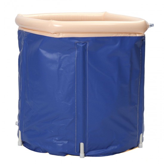 250L Folding Portable Bathtub PVC Water Tub Intdoor Room Adult Spa Bath Blue 250L Folding Portable Bathtub PVC Water Tub Intdoor Room Adult Spa Bath Blue