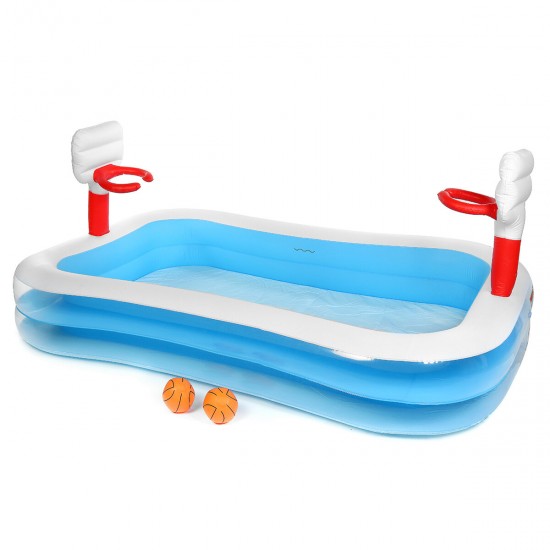 254*168*102cm Inflatable Swimming Pool Family Garden Outdoor Paddling Pool Summer Relax Fun 254*168*102cm Inflatable Swimming Pool Family Garden Outdoor Paddling Pool Summer Relax Fun