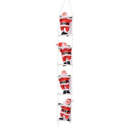 25cm Christmas Gift Pendant Merry Christmas Decoration Santa Claus Climbing On Rope Tree X-mas Ladder Toy Doll