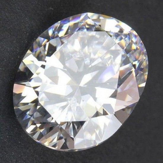 25mmx18mm Artificial Zircon Round Cut Stunning White Sapphire Gemstone Decorations